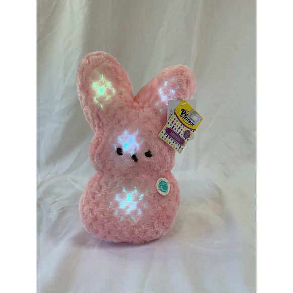 Peeps Bunny Plush Stuffed Animal Toy 8" with light and music - Picture 1 of 4